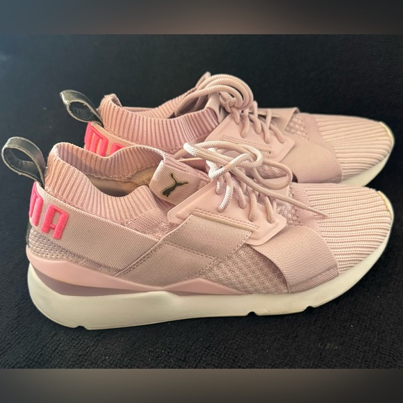 Puma Shoes - Puma Muse EvoKnit Women’s Size 9 Pink Knit Sneakers Slip-On Athletic Shoes 9/10